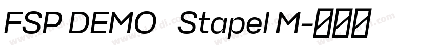 FSP DEMO   Stapel M字体转换